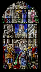 Window depicting the Martyrdom of Saint Denis and Christ appearing to the saint